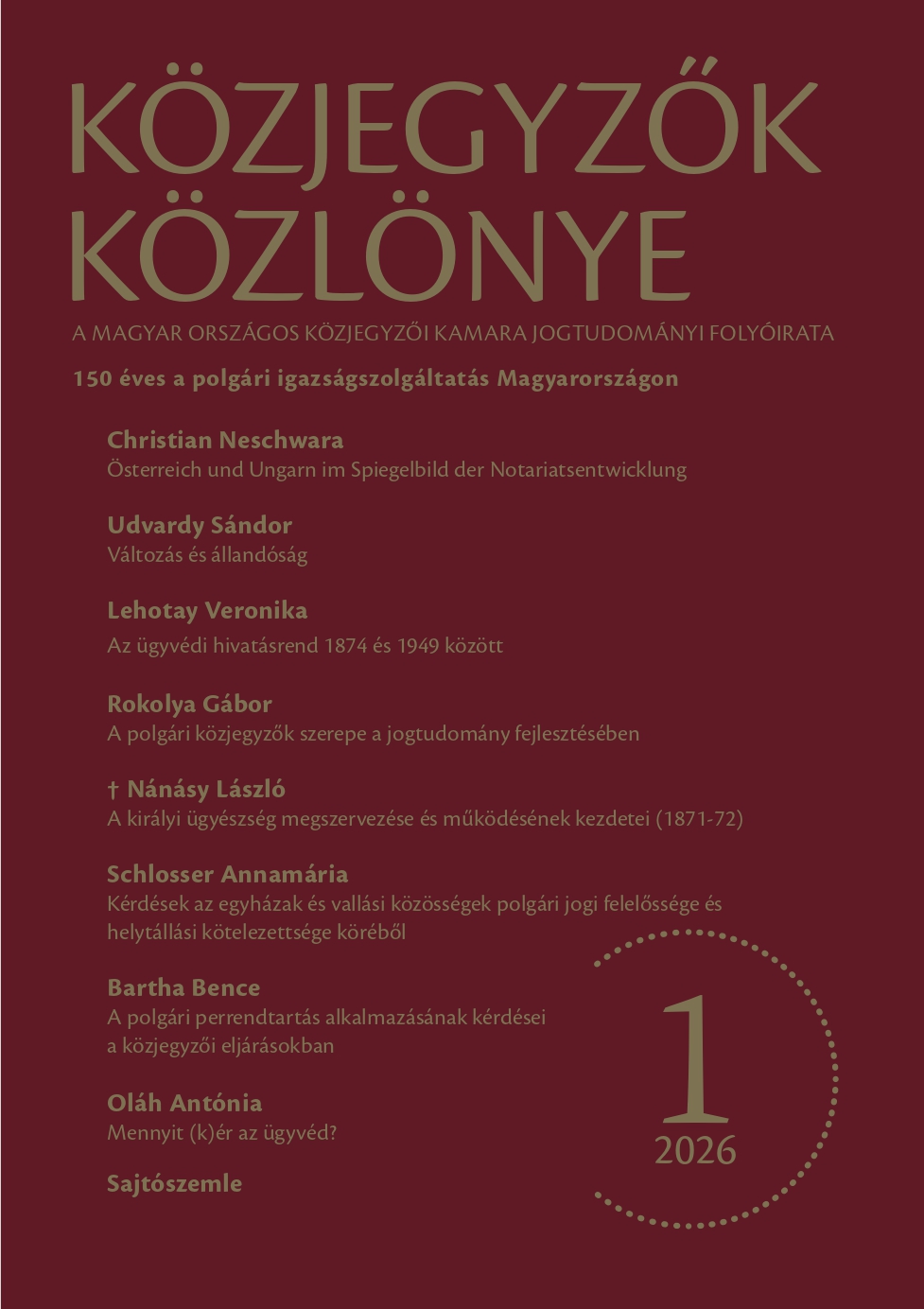 30. évfolyam 1. szám borítóképe