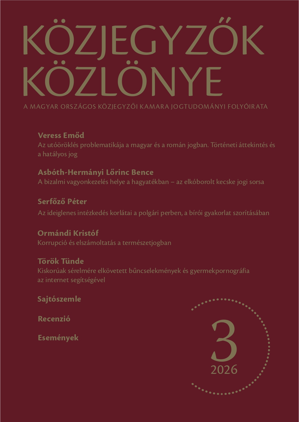 30. évfolyam 3. szám borítóképe